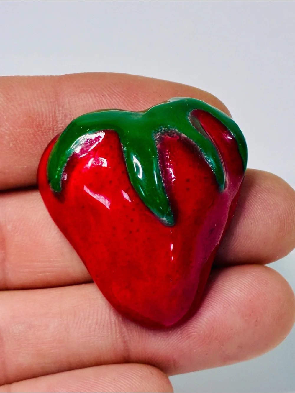 Red and Green Strawberry Brooch Pin - Women Jewelry Brooches